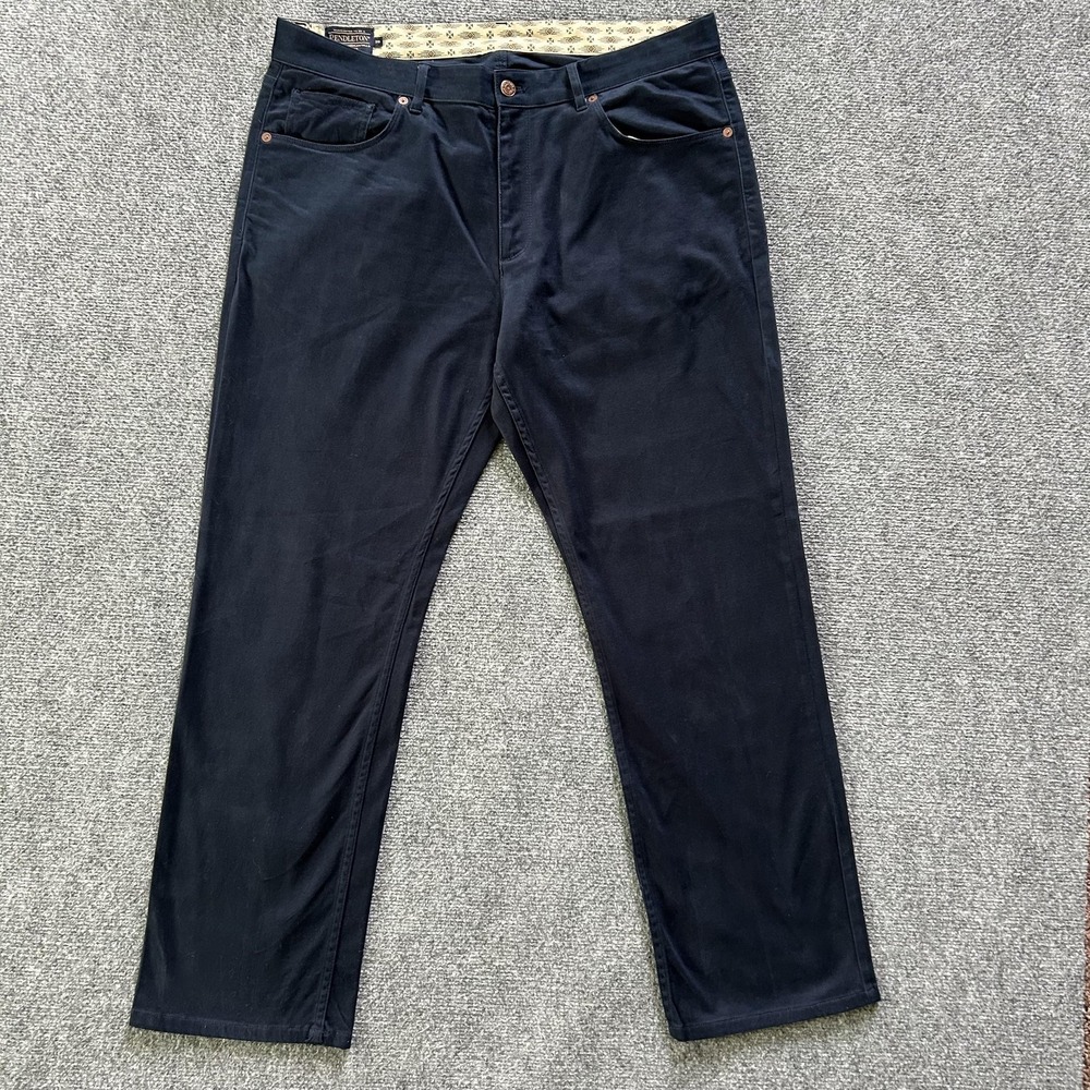 Pendleton‎ Pants Mens 36x31 Blue Stretch Chino Denim 5 Pocket Casual Workwear